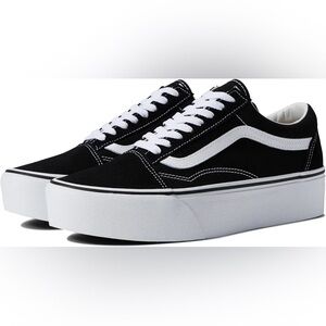 Black platform vans